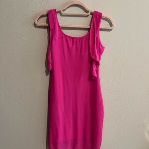 Vibrant Pink Tank Mini Dress